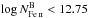 \hbox{$\log N_{\ion{Fe}{II}}^{\mathrm{B}}<12.75$}