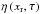 \hbox{$\eta\left(x_{\text{r}},\tau\right)$}