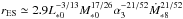 \hbox{$r_{\rm ES} \simeq 2.9L_{*0}^{-3/13}M_{*0}^{17/26}\alpha_3^{-21/52}\dot{M}_{*8}^{21/52}\,$}