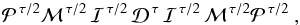 \begin{equation} {\mathcal P}^{\, \tau/2} {\mathcal M}^{\,\tau/2} \, {\mathcal I}^{\,\tau/2} \, {\mathcal D}^{\,\tau} \, {\mathcal I}^{\,\tau/2} \, {\mathcal M}^{\,\tau/2} {\mathcal P}^{\, \tau/2} \ , \label{eq:step} \end{equation}