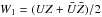 \hbox{${W_1=(UZ+\bar U\bar Z)/2}$}
