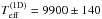 \hbox{$T^{\rm (1D)}_{\rm eff}= 9900 \pm 140\ $}