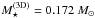 \hbox{$M^{\rm (3D)}_{\star}= 0.172\ M_{\sun}$}