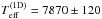 \hbox{$T^{\rm (1D)}_{\rm eff}= 7870 \pm 120\ $}