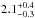 \hbox{$2.1^{+0.4}_{-0.3}$}