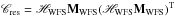 \hbox{$\mathscr{C}_{\rm res} = {\mathscr{H_{\rm WFS}}}{\bf M_{\rm WFS}}({\mathscr{H_{\rm WFS}}}{\bf M_{\rm WFS}})^{\rm T}_{}$}