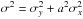\hbox{$\sigma^2=\sigma_y^2+a^2 \sigma_x^2$}