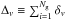\hbox{$\Delta_v \equiv \sum_{i=1}^{\ngr} \delta_{v}$}