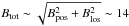 \hbox{$B_{\rm tot}\sim \sqrt{B_{\rm pos}^2+B_{\rm los}^2} \sim 14$}