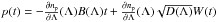 \hbox{$p(t)=-\frac{\partial n_{\rm p}}{\partial\Lambda}(\Lambda)B(\Lambda)t+\frac{\partial n_{\rm p}}{\partial\Lambda}(\Lambda)\sqrt{D(\Lambda)}W(t)$}