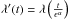 \hbox{$\lambda'(t)=\lambda\left(\frac{t}{\epsilon^{\alpha}}\right)$}