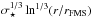 \hbox{$\sigma^{1/3}_{\star}\ln^{1/3}(r/r_{\rm FMS})$}