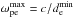 \hbox{$\omega^{\rm max}_{\rm pe}=c/d^{\rm min}_{\rm e}$}
