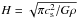 Mathematical equation: \hbox{$H = \sqrt{\pi c_{\rm s}^2/G \rho}$}