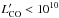 \hbox{$L^{\prime}_\mathrm{CO}<10^{10}$}