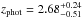 \hbox{$z_{\rm phot}=2.68^{+0.24}_{-0.51}$}