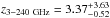 \hbox{$z_{\rm 3{-}240~GHz}=3.37^{+ 3.63}_{- 0.52}$}