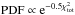 \hbox{$\mathrm{PDF}\propto {\rm e}^{-0.5\chi^2_\mathrm{tot}}$}