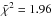 \hbox{$\tilde{\chi}^2=1.96$}