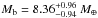 \hbox{$M_{\rm b}=8.36_{-0.94}^{+0.96}~ M_{\oplus}$}