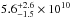 \hbox{$5.6^{+2.6}_{-1.5}\times10^{10}$}