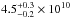 \hbox{$4.5^{+0.3}_{-0.2}\times10^{10}$}