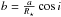 \hbox{$b = \frac{a}{R_\star}\cos i$}