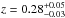 \hbox{$z=0.28^{+0.05}_{-0.03}$}