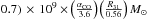 \hbox{$0.7)\,\times\,10^{9}\times\left(\frac{\alpha_{\rm CO}}{3.6}\right)\left(\frac{R_{31}}{0.56}\right)\msol$}