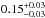 \hbox{$0.15^{+0.03}_{-0.03}$}