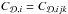 \hbox{$C_{\mathcal{D},i}={\clusterCelem{i}{j}{k}}$}
