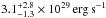 \hbox{$3.1^{+2.8}_{-1.3}\times10^{29}\rm\,erg\,s^{-1}$}