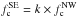 \hbox{$f_{\rm c}^{\rm SE} = k \times f_{\rm c}^{\rm NW}$}