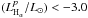 \hbox{$(L_{{\rm H}_{\alpha}}^p/L_{\odot}) < -3.0$}