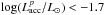 \hbox{$\log (L_{\rm acc}^p/L_{\odot}) < -1.7$}