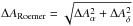 \hbox{$\Delta A_{\mathrm{Roemer}} =\sqrt{\Delta A_{\alpha}^2+\Delta A_{\delta}^2}$}