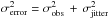 \hbox{$\sigma^{2}_{\rm error}=\sigma^{2}_{\rm obs}\,+\,\sigma^{2}_{\rm jitter}$}