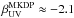 \hbox{$\beta_{\rm UV}^{\rm MKDP} \approx -2.1$}
