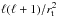 \hbox{$\ell(\ell+1)/\RA^2$}