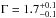 \hbox{$\Gamma = 1.7_{-0.1}^{+0.1}$}