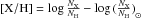 \hbox{${\rm [X/H]} = \log{\frac{N_{\rm X}}{N_{\rm H}}} - \log{(\frac{N_{\rm X}}{N_{\rm H}})}_\odot$}
