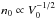 \hbox{$n_0 \propto V_0^{-1/2}$}