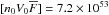 \hbox{$[n_{0}V_0\overline{F}]=7.2\times10^{53}$}