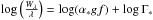 \hbox{$\log \left(\frac{W_{\lambda}}{\lambda} \right) = \log(\alpha_{*}gf) + \log \Gamma_{*}$}