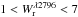 \hbox{$1<W_{\rm r}^{\lambda2796}<7$}
