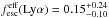 \hbox{$\fefflya=0.15^{+0.24}_{-0.10}$}