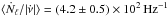 \hbox{$\langle\dot{N}_{\rm{\ell}}/|\dot{\nu}|\rangle = (4.2\pm 0.5)\times 10^2\, \rm{Hz^{-1}}$}