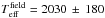\hbox{$T_{\rm eff}^{\rm field}= 2030\,\pm \,180$}