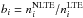 \hbox{$b_i = n_i^{\rm NLTE}/n_i^{\rm LTE}$}