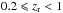 \hbox{$0.2\leqslant z_{\rm r}< 1$}